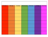 Visual Color-Coded Blank Calendar
