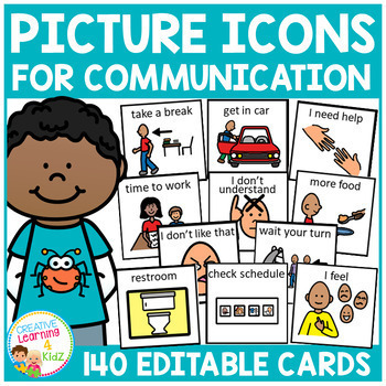 Preview of Visual Communication Picture Icons Set 2 Schedule Cards 140 (Editable) PCS