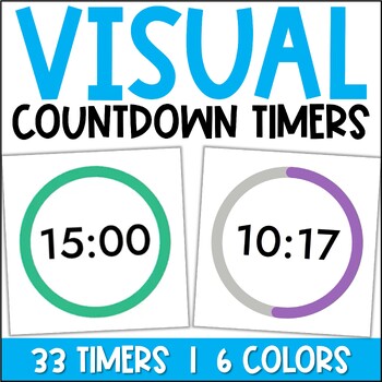 Preview of Visual Countdown Timers for Slides - Time Management Tool - White Background