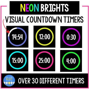 Preview of Visual Countdown Timers with Progression Circle Neon