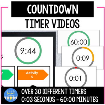 Preview of Visual Countdown Timers with Progression Circle for Class Slides