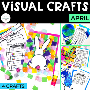 Preview of Visual Crafts | April | Spring | Special Education