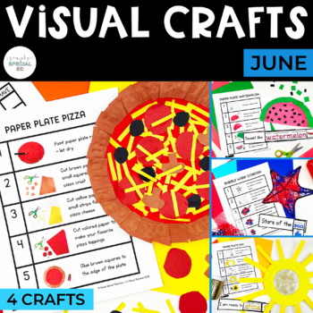 Preview of Visual Crafts | June | Summer | Special Education