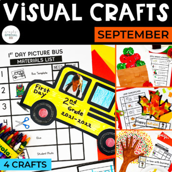 Preview of Visual Crafts | September | Fall | Back-to-School | Special Education
