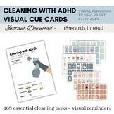 Visual Cue Cards - Cleaning with ADHD - 189 cards –ADHD Pr