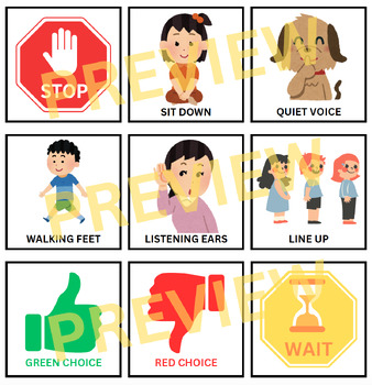 Preview of Visual Cue Cards For Special Education | Lanyard, Key-Ring, Board