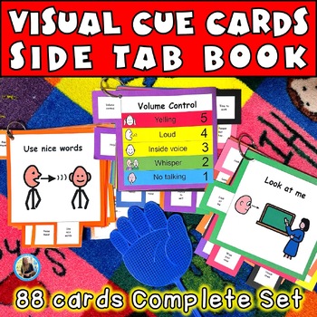 Preview of Visual Cue Cards Autism Complete Set Behavior Tool Book Support Strategies