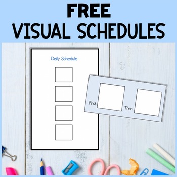 Preview of Visual Schedules | First Then Board | Free Visual Cues