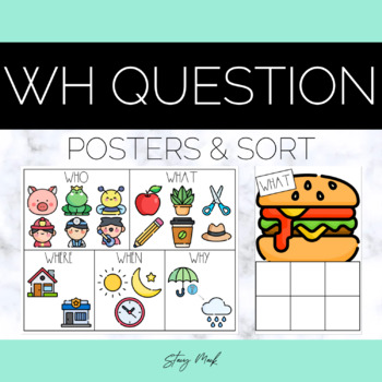 Preview of Wh Questions | Posters & Sorts