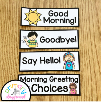 Visual Daily Morning Greeting Cards by Primary Playground | TpT