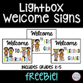 Back to School Lightbox Welcome Signs FREEBIE