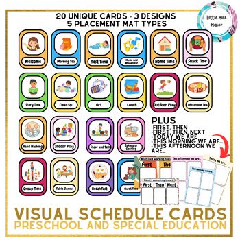 Visual Daily Schedule Cards -Transitions and Routines- Preschool/EYLF ...
