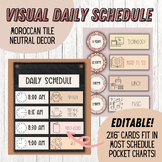 Visual Daily Schedule | Moroccan Tile | EDITABLE