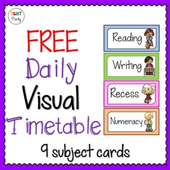 Preview of Daily Timetable | Visual Schedule Cards FREE!