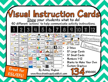 Visual Direction Cards: 57 Terms {A Hughes Design}