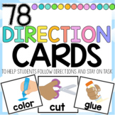 Visual Direction Cards x 78 Cue Card Prompts