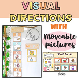Visual Directions Cards with moveable cliparts