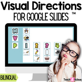 Visual Directions | Digital Cards for Google Slides™ | Bilingual