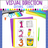 Visual Direction Cards Editable - Following Directions and