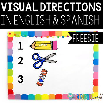 Preview of Visual Directions in English and Spanish FREEBIE