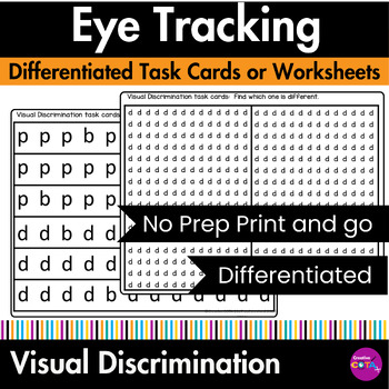 Preview of Occupational Therapy Visual Discrimination Eye Tracking Activities & Worksheets