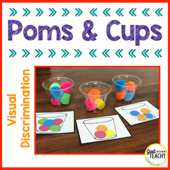 Preview of Visual Discrimination Poms and Cups Fine Motor Activity
