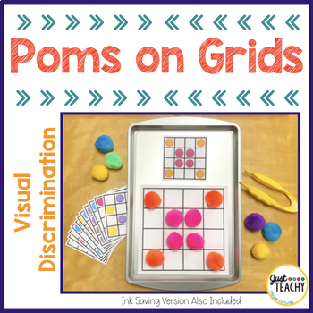 Preview of Visual Discrimination Poms on Grids Fine Motor Activity