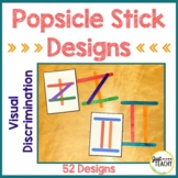 Visual Discrimination Popsicle Stick Designs