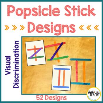Preview of Visual Discrimination Popsicle Stick Designs Fine Motor Activity