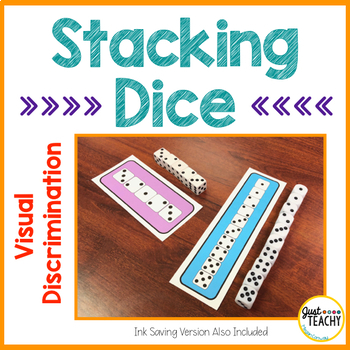 Preview of Visual Discrimination Stacking Dice Fine Motor Activity