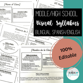 Preview of Visual Editable Syllabus - Bilingual Spanish English
