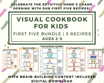 Preview of First Five Visual Cookbook for Toddlers & Preschoolers - 5 Picture Recipe Bundle
