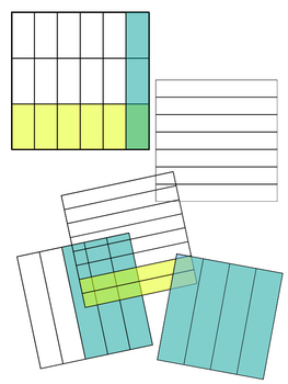 Preview of Visual Fraction Multiplication Grids Transparent Clip Art