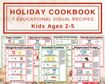 Preview of Visual Holiday Cookbook for Toddlers & Preschoolers - 7 Picture Recipe Bundle