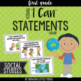 Visual "I Can" Statements for First Grade Social Studies- color
