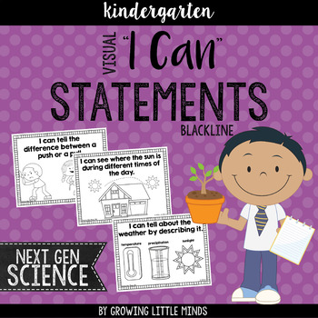 Preview of Visual "I Can" Statements for the Kindergarten Next Generation Science Standards
