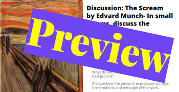 Preview of Visual Images With a Message- The Scream by Edvard Munch