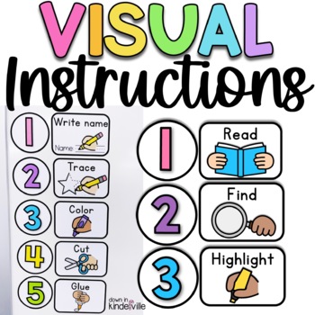 Preview of Visual Instructions | Editable Visual Directions | Visual Directions Cards