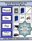 Visual Instructions for Independent Work