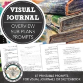 Visual Journal Editable Sub Plans, Prompts, and How to Get