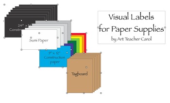 Preview of Visual Labels for Paper Supplies