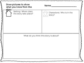 Preview of Setting, Characters, and Plot Organizer