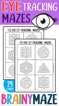 visual mazes easy eye tracking mazes by preschool mom tpt