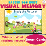 Visual Memory Easter Egg Hunt BOOM Cards: What's Missing? 