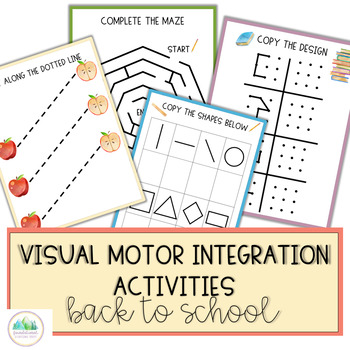 visual motor integration packet no prep back to school tpt