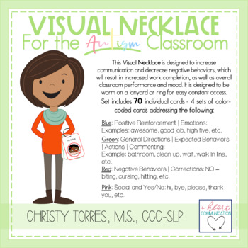 Visual Necklace | Autism | SPED Classroom | LIGHTS EDITION | TPT