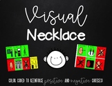 Visual Necklace with boardmaker symbols for children with 
