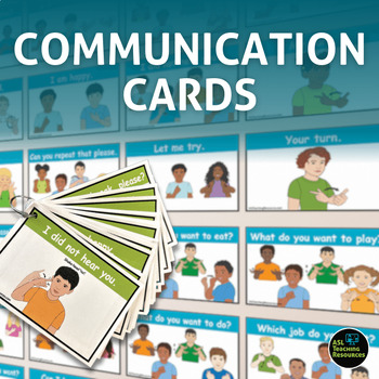 Preview of Visual Non Verbal Communication Cards Sign Language Social Conversation Skills