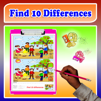 Preview of Visual Perception, Occupational Therapy, Autism, Spot 10 Differences, SET 2 OF 2
