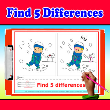 Preview of Visual Perception, Occupational Therapy, Autism, Spot 5 Differences, SET 1 OF 2